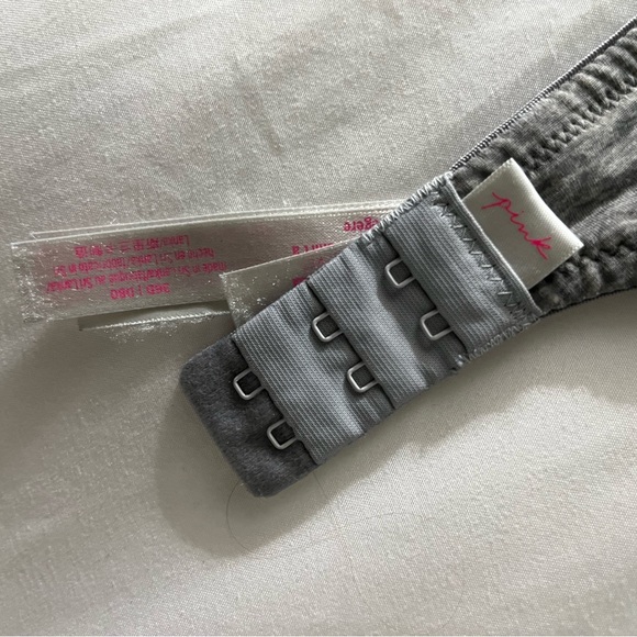 PINK Victoria’s Secret Grey Gray and Pink Bra - Picture 3 of 4